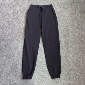 H&M Cotton Blend Sweatpants XS Charcoal Gray Fleece Lined Joggers High Waist